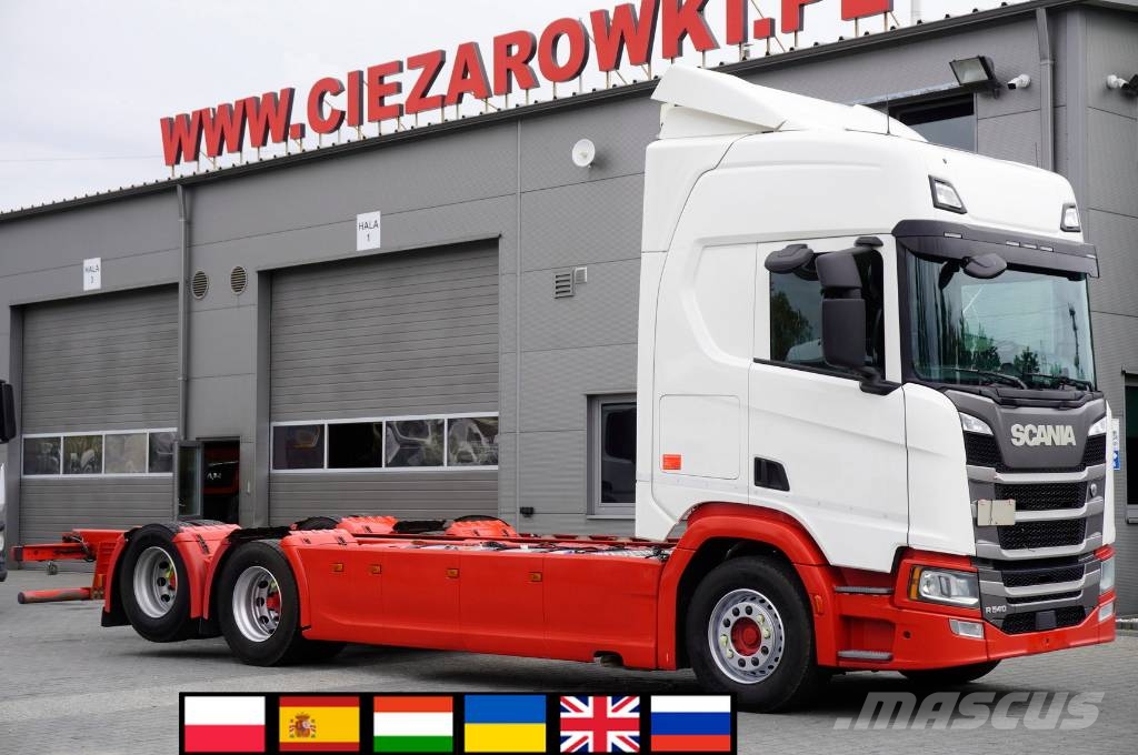 Scania R540 6×2 / Chassis 765cm / GVW with a trailer 68t Шасі з кабіною
