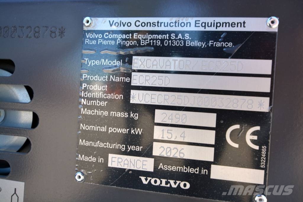 Volvo ECR 25 D Minigravemaskiner