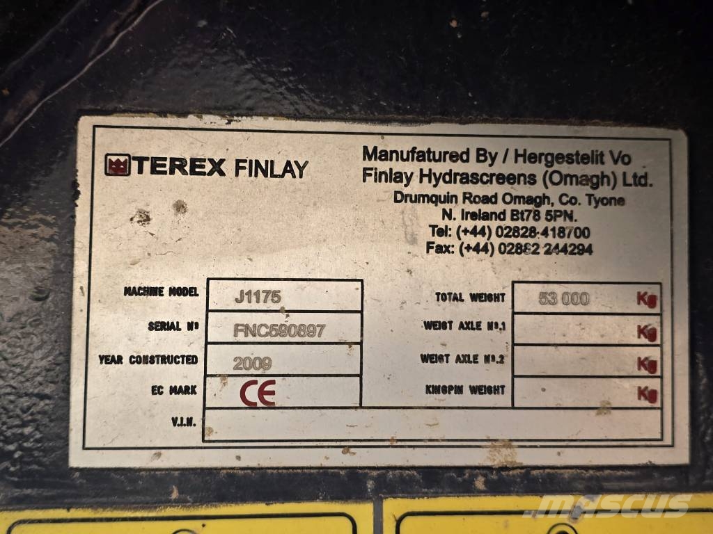 Terex Finlay J1175 الكسارات المتنقلة