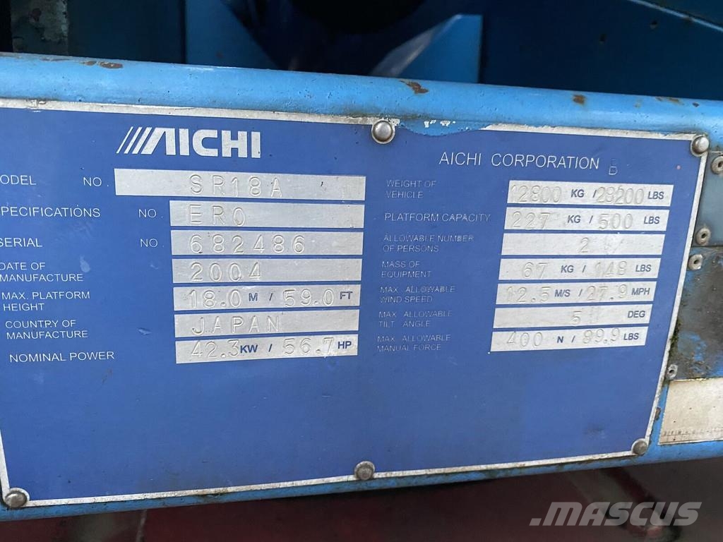 Aichi SR18A رافعات سلة تلسكوبية