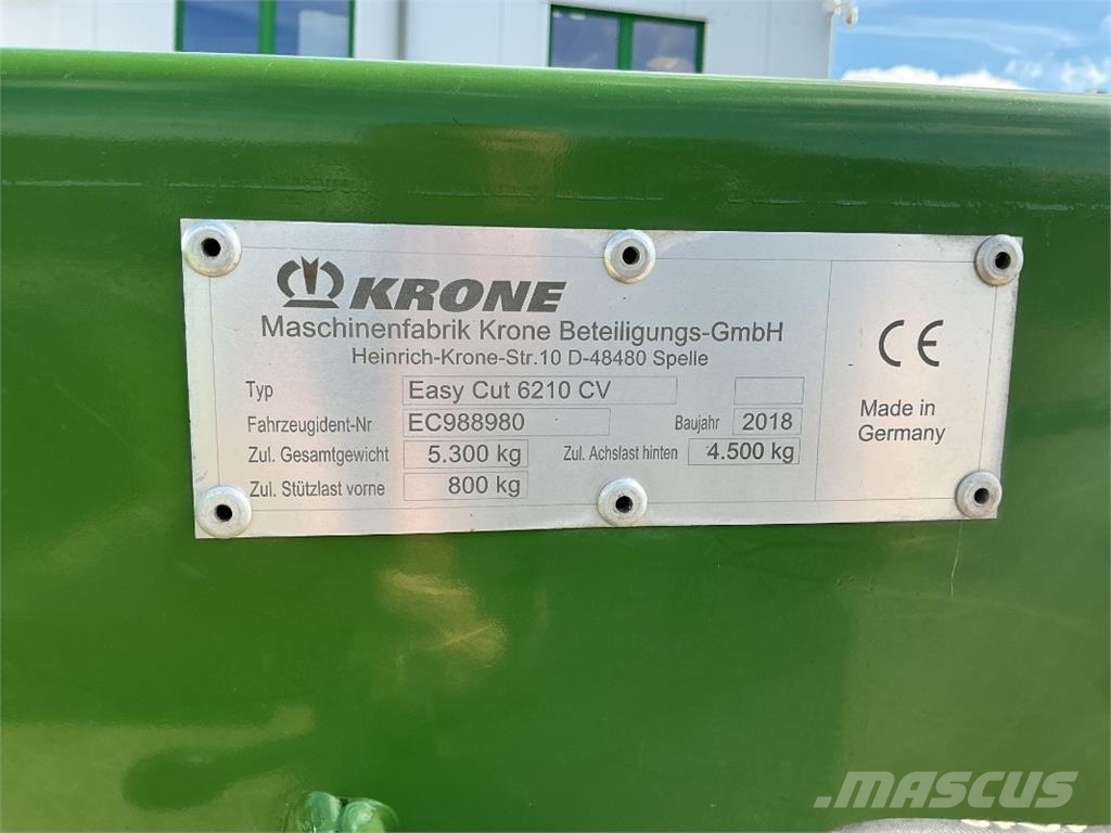 Krone EC 6210 CV Niittomurskaimet