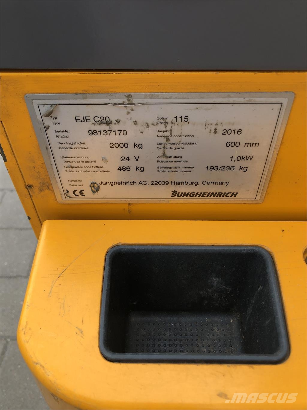 Jungheinrich EJE-C 20 Pedestrian stacker