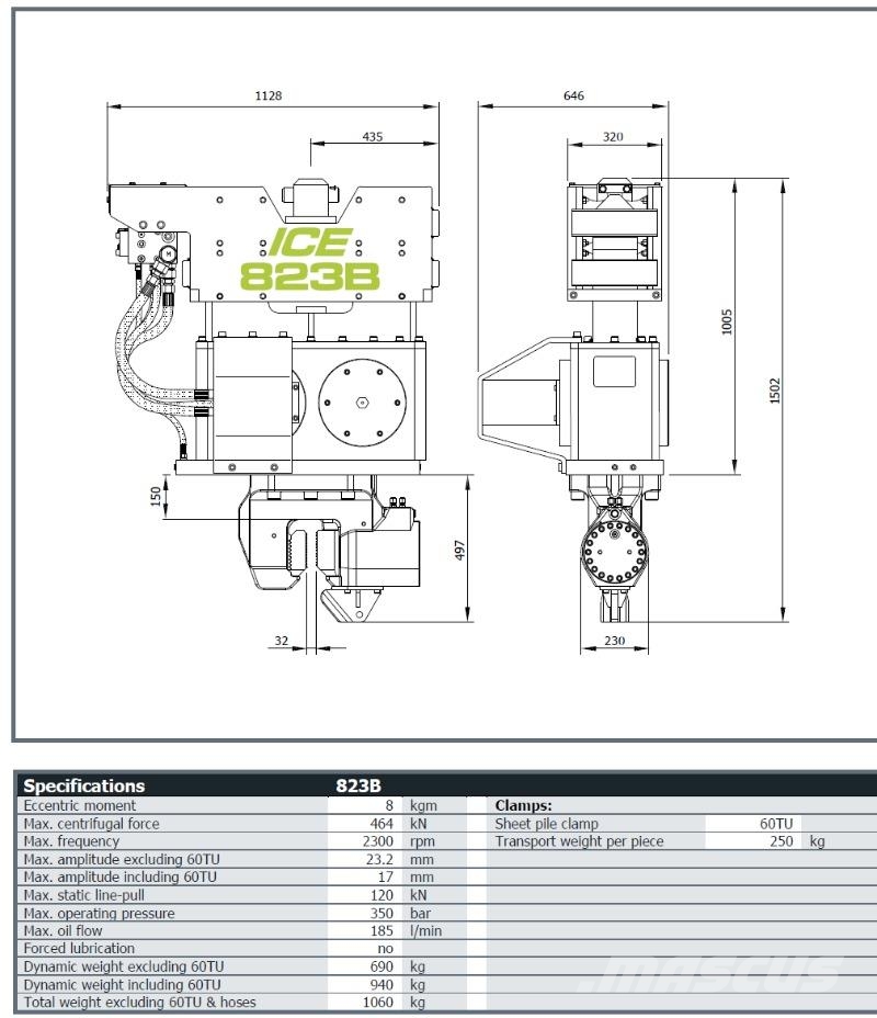 ICE 823B Drilling equipment accessories and spare parts