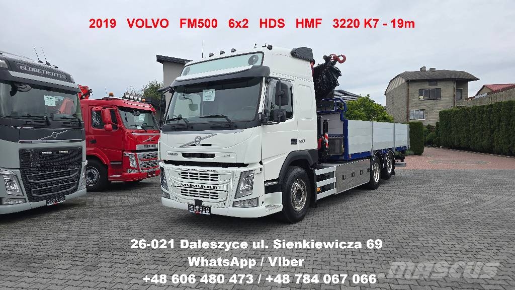 Volvo FM500 6x2 HDS HMF 3220K7-19m Crane trucks