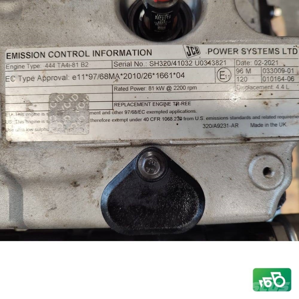 JCB 3CX Engine JCB 444 TA4 81kW/110KM  Tier4 Motorer