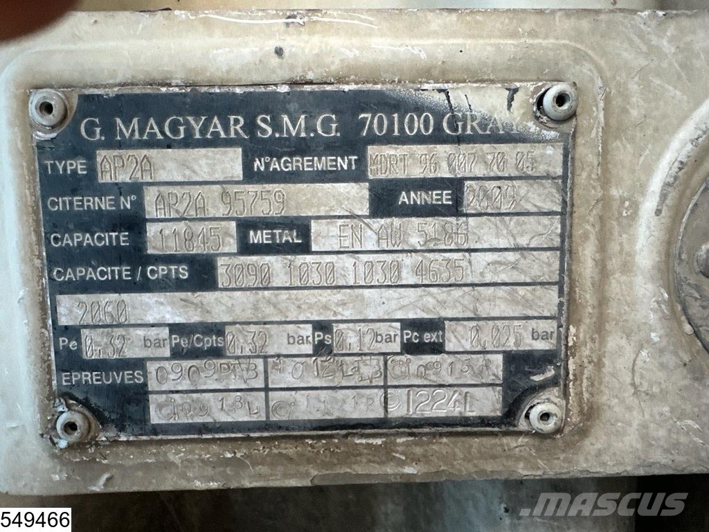 Volvo FL 290 EURO 5, MAGYAR, 11.845 L, 5 Comp Camiones cisternas