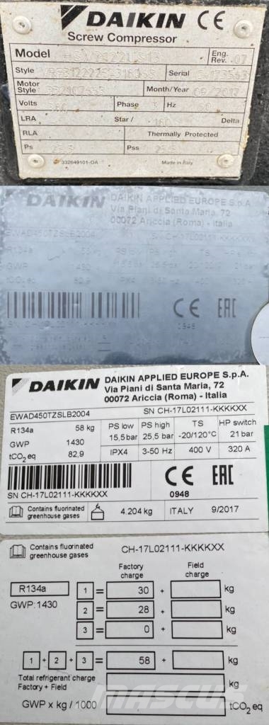  daikin Groupe de Climatisation EWAD450STZ-SL B2+OP Muut