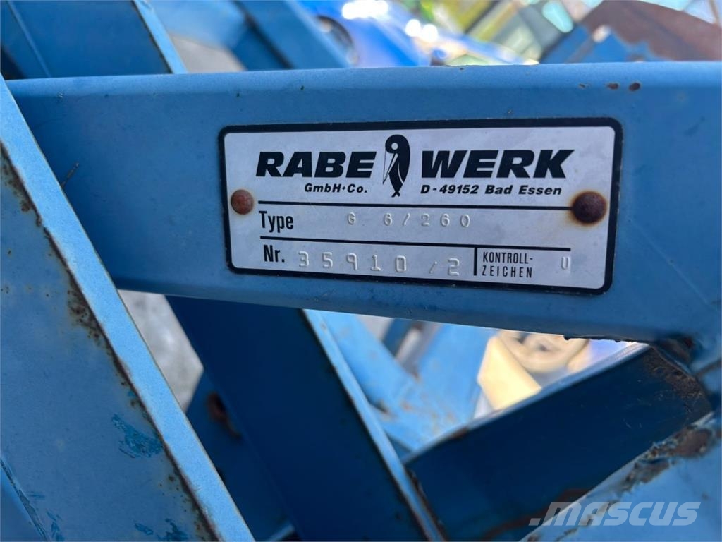 Rabe Grubber G6/260, Front.-und Heckanbau Ostale poljoprivredne mašine