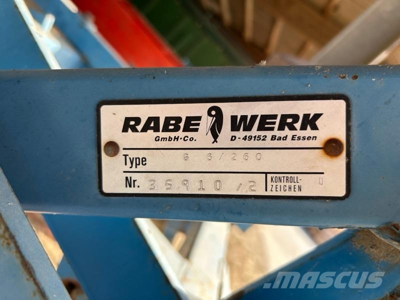Rabe Grubber G6/260, Front.-und Heckanbau Ostale poljoprivredne mašine