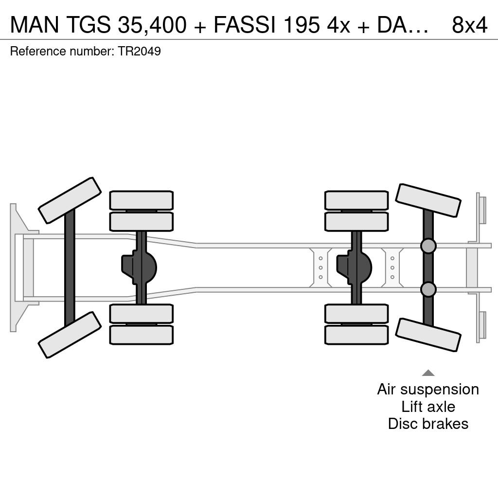 MAN TGS 35,400 + FASSI 195 4x + DALBY HOOK 30TON + 8X4 Γερανοί παντός εδάφους