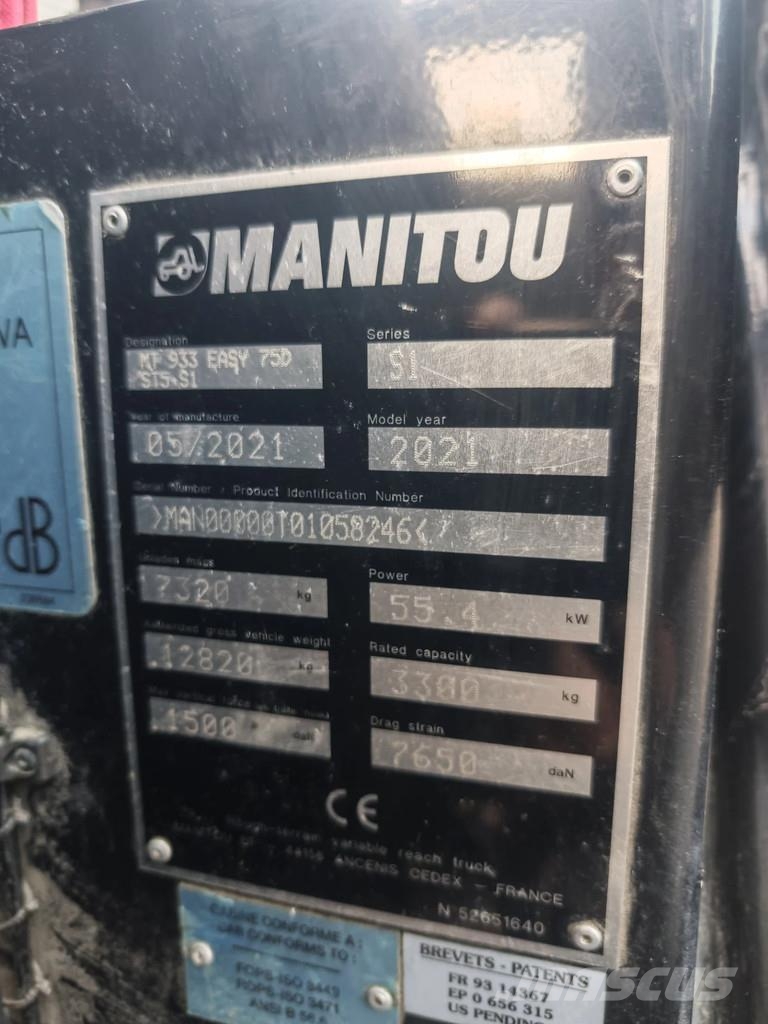 Manitou MT 933 Easy Comfort مناولات متداخلة