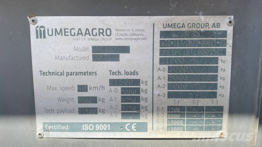 Umega SPC18 مقطورات قلابة