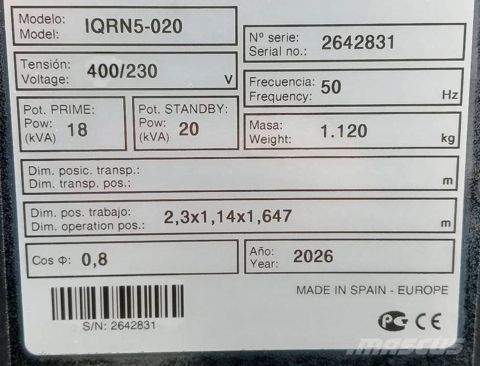 Kubota V2203M - 20 kVA Stage V - DPX-19003 Dízel áramfejlesztők
