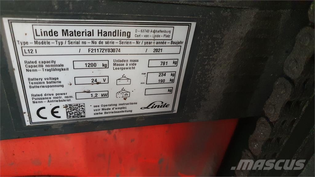 Linde L12i Ajettavat pinoamisvaunut