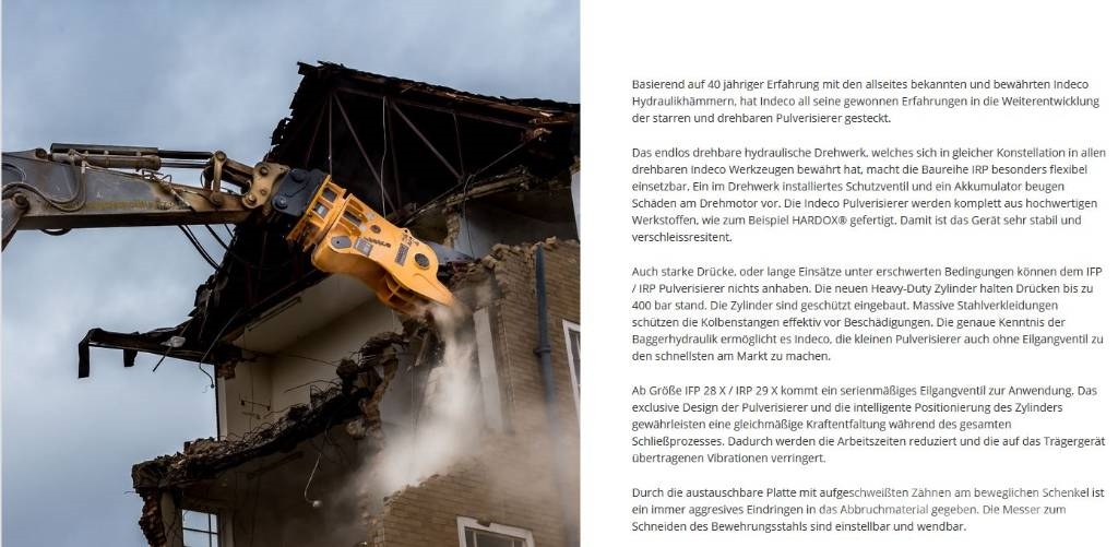 Indeco IFP 13 X Drobilice za građevinarstvo