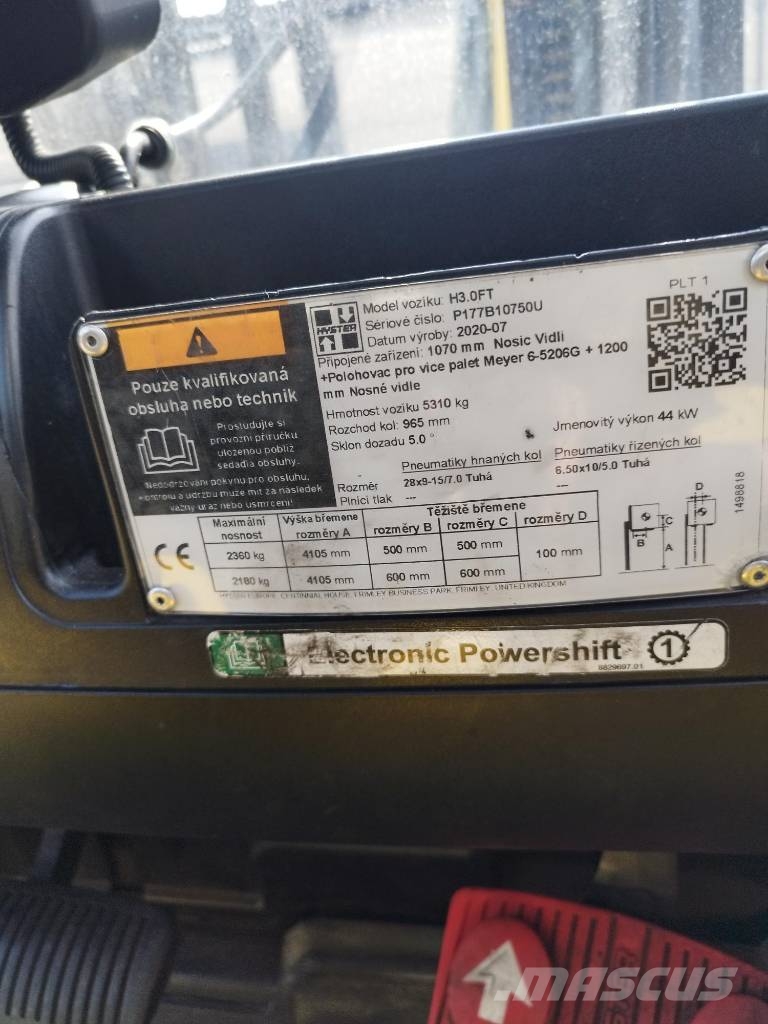 Hyster H3.0FT LPG forklifts
