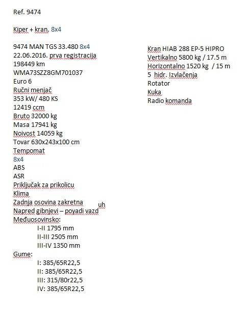 MAN tgs 33.480 kran Hiab شاحنات الرافعات