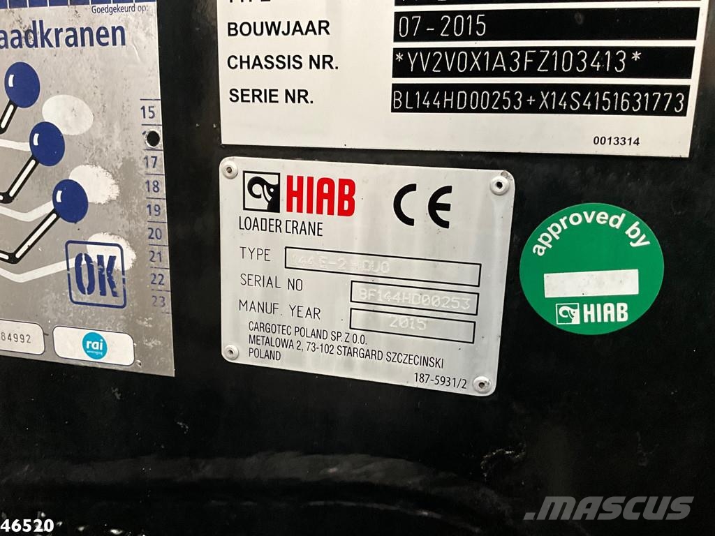 Volvo FE 250 Euro 6 Hiab 14 Tonmeter laadkraan Just 170. Camiones polibrazo