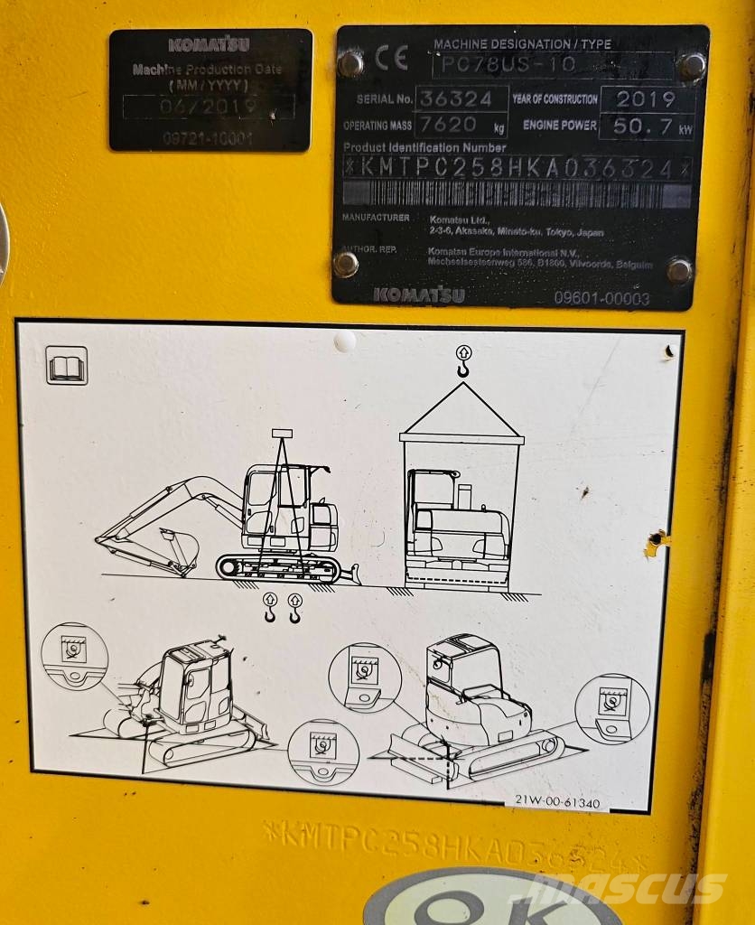 Komatsu PC78US-10 Lánctalpas kotrók