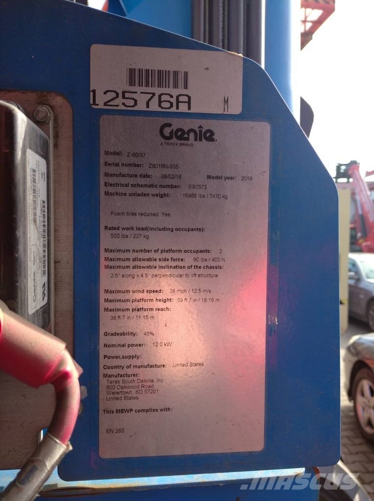 Genie Z60/37DC Autoplošiny
