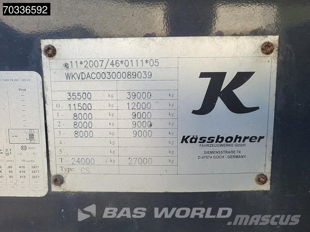 Kässbohrer CS 3 axles 40ft Lift Axle Stack Semi remorque porte container