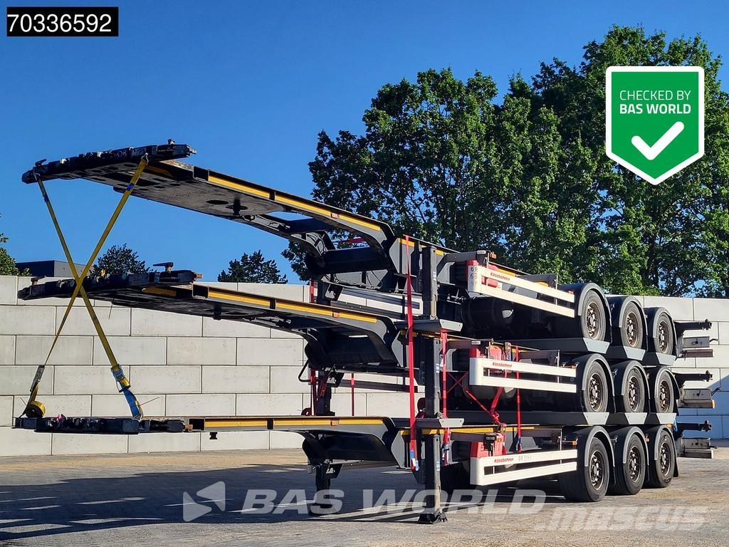 Kässbohrer CS 3 axles 40ft Lift Axle Stack Semi remorque porte container