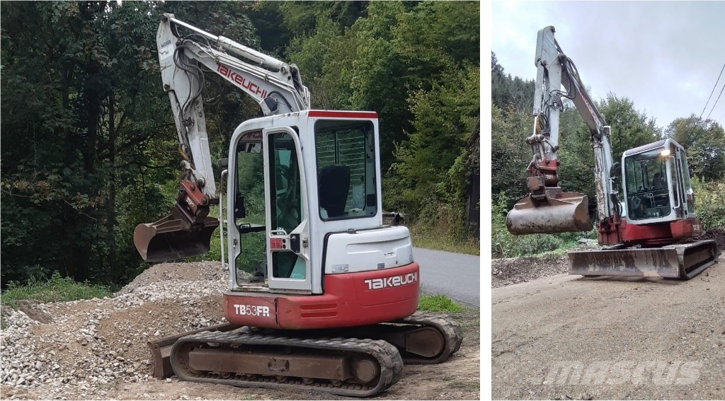 Takeuchi TB53FR/POWERTILT/SCHNELLWECHSLER/5TONNEN Mini ekskavatörler, 7 tona dek