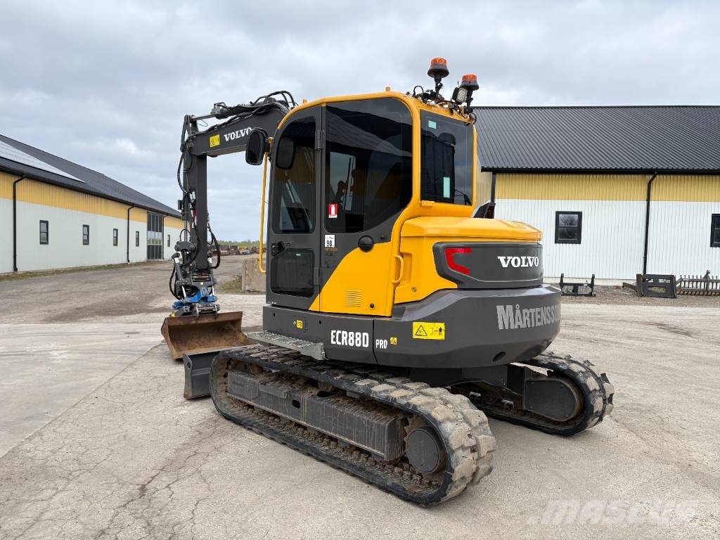 Volvo ECR88D Pro grävmaskin, rototilt med grip Midikoparki  7t - 12t