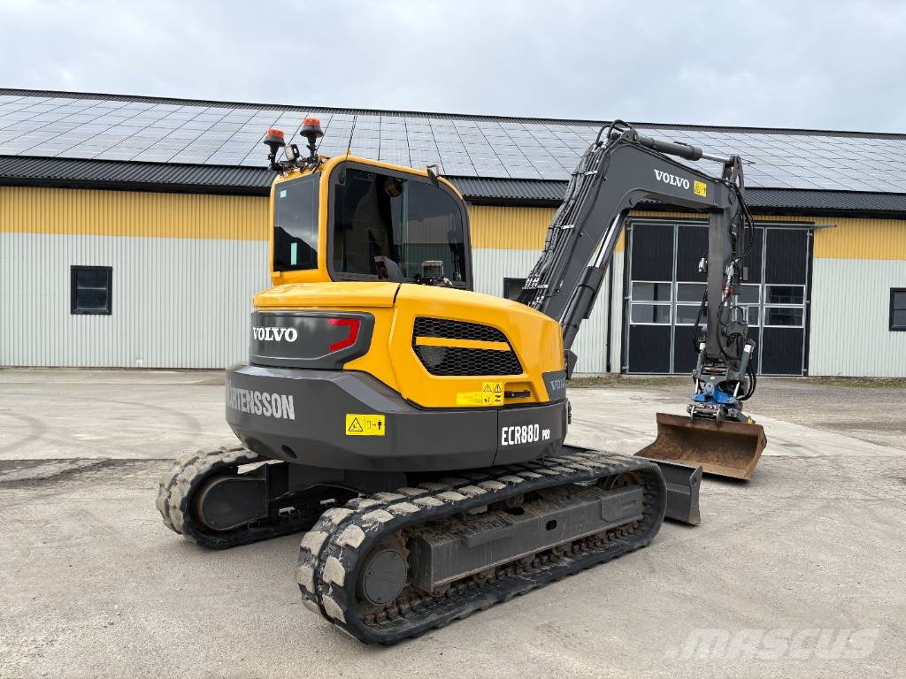 Volvo ECR88D Pro grävmaskin, rototilt med grip Midikoparki  7t - 12t
