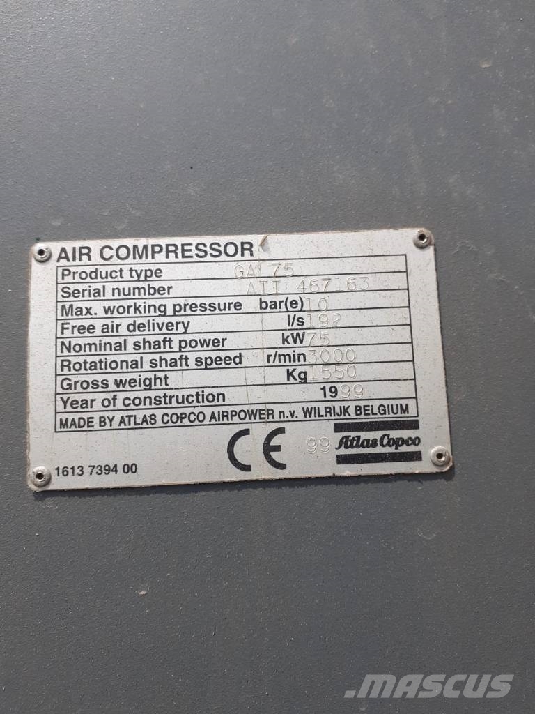 Atlas Copco GA 75 Kompressoren