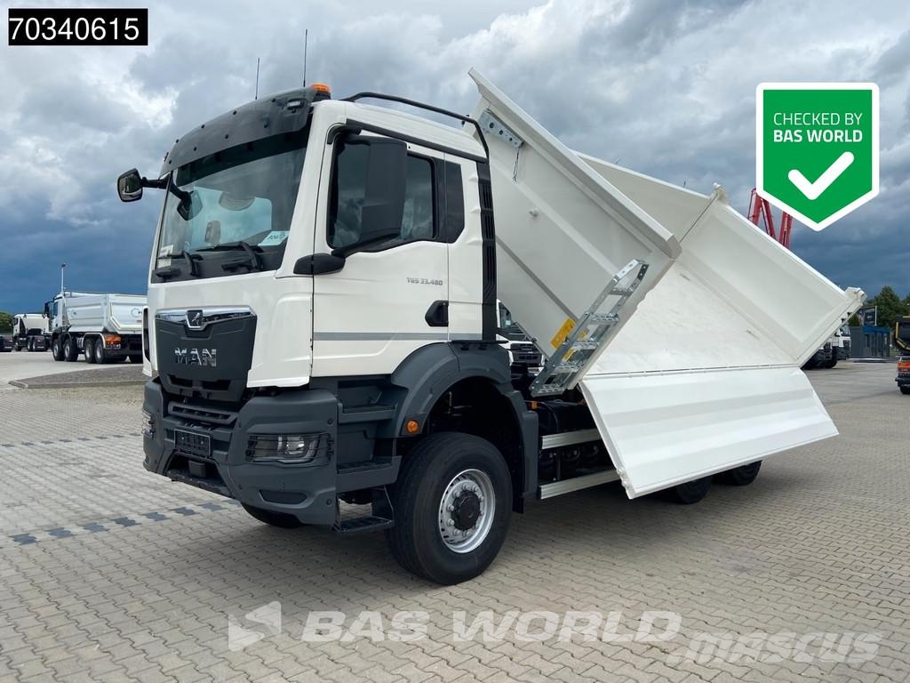 MAN TGS 33.480 6X6 NEW! 6X6 Full Steel 3-Side Tipper E Camion ribaltabili