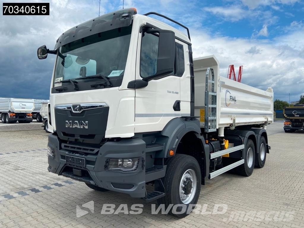 MAN TGS 33.480 6X6 NEW! 6X6 Full Steel 3-Side Tipper E Camion ribaltabili