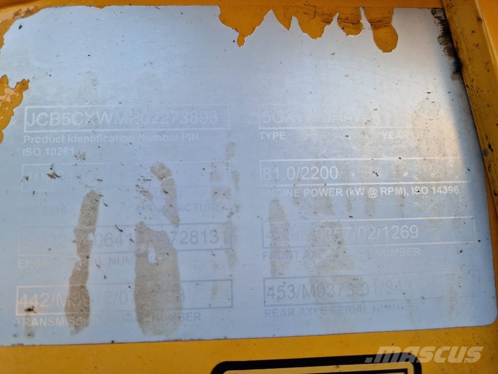 JCB 5CX Wastemaster 4CX * 2015r. * 110KM * A/C * Retrocargadoras