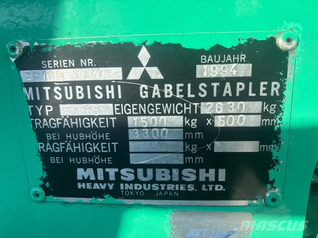 Mitsubishi FD15 Heftruck Diesel Diesel heftrucks