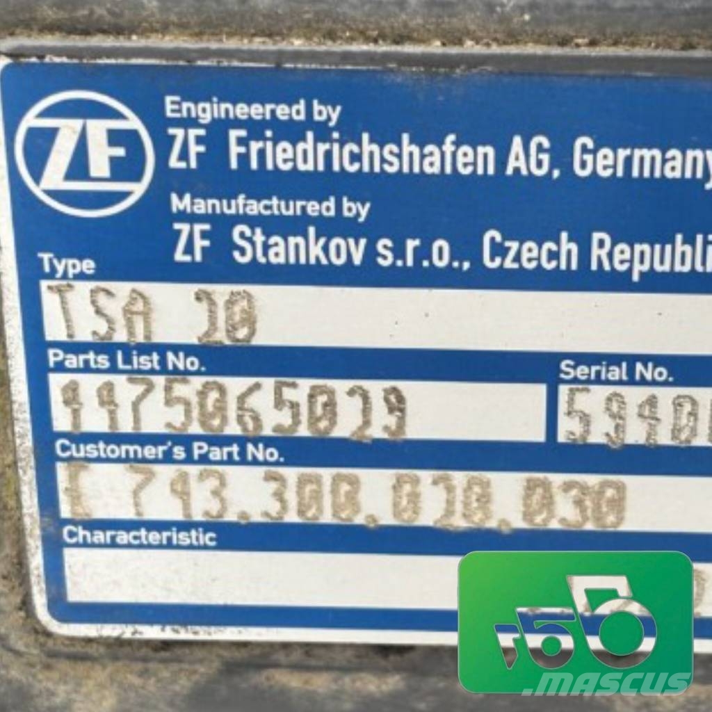 Fendt 720 VARIO Front Axle TSA 20 ZF 4475465176 Chassis