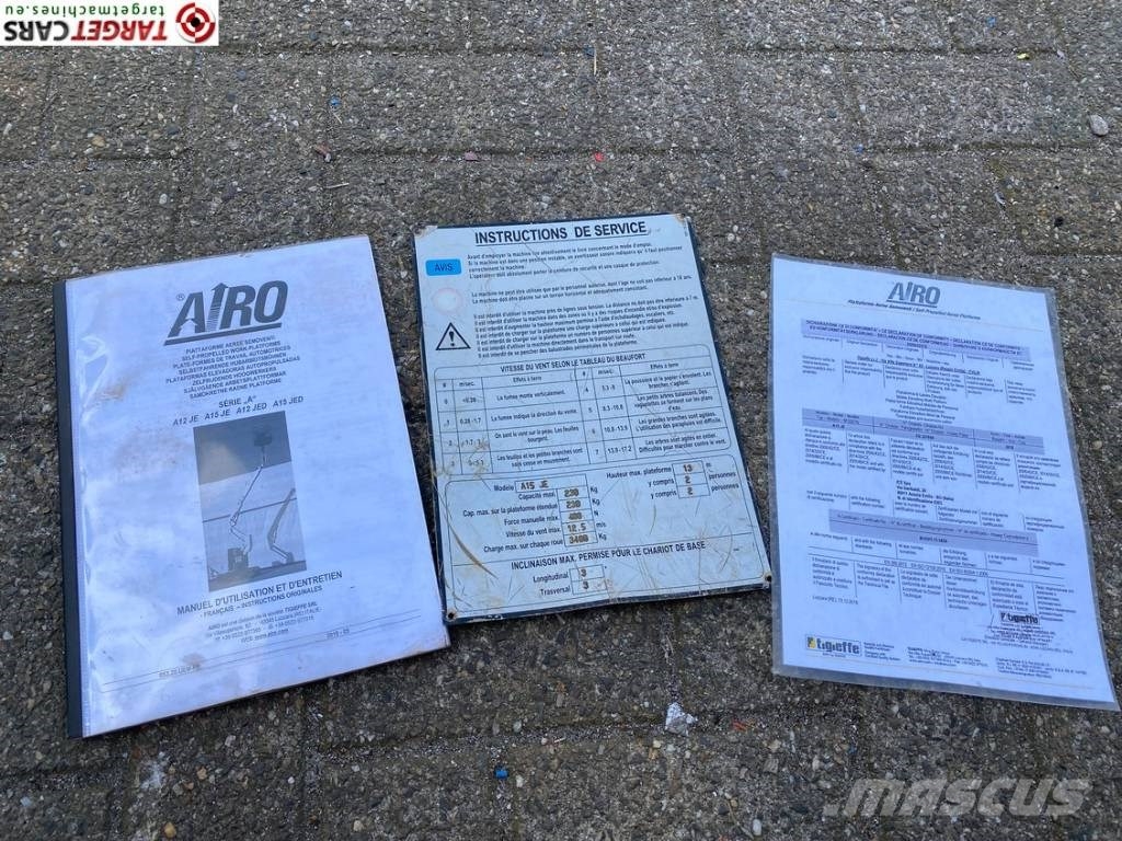 Airo A15JE Electric Articulated Boom Work Lift 1500cm Zelfrijdende knikarm hoogwerker