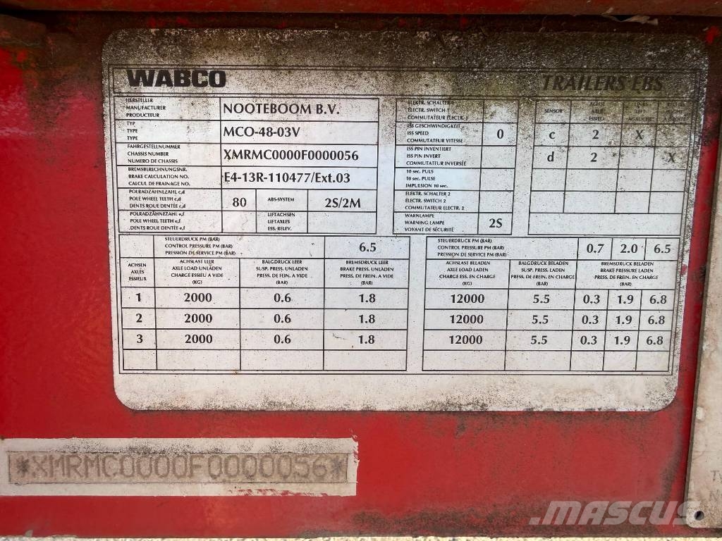 Nooteboom MCO-48-03V Poluprikolice labudice