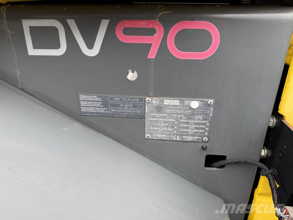 Wacker Neuson DV 90 Dumper 연결식 홀러