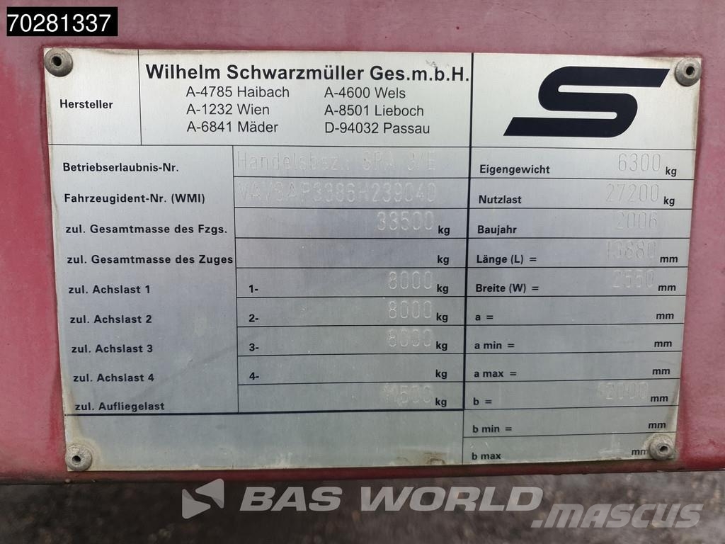 Schwarzmüller SPA 3/E Vlakke laadvloeren