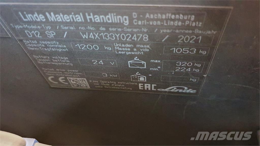 Linde D12SP Stand-in stackers