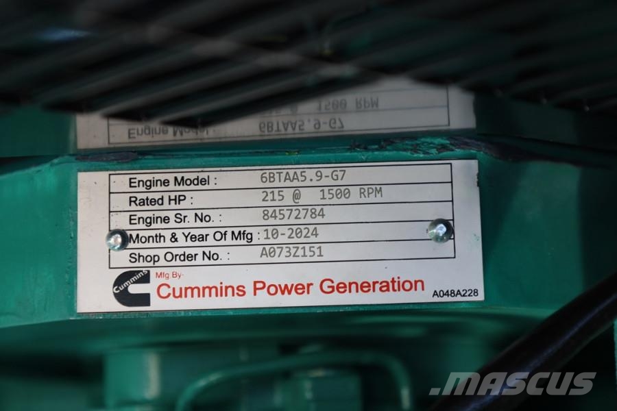 Cummins C170D5Q Declaration of Conformity, Diesel, 170kVA, ディーゼル発電機