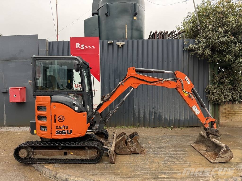KU Hitachi ZX26U-5A 2.6T Zero Swing Rubber Tracks Excavator