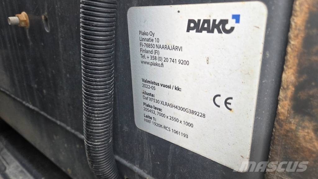 DAF XF 530 FAN Kraanaga veokid