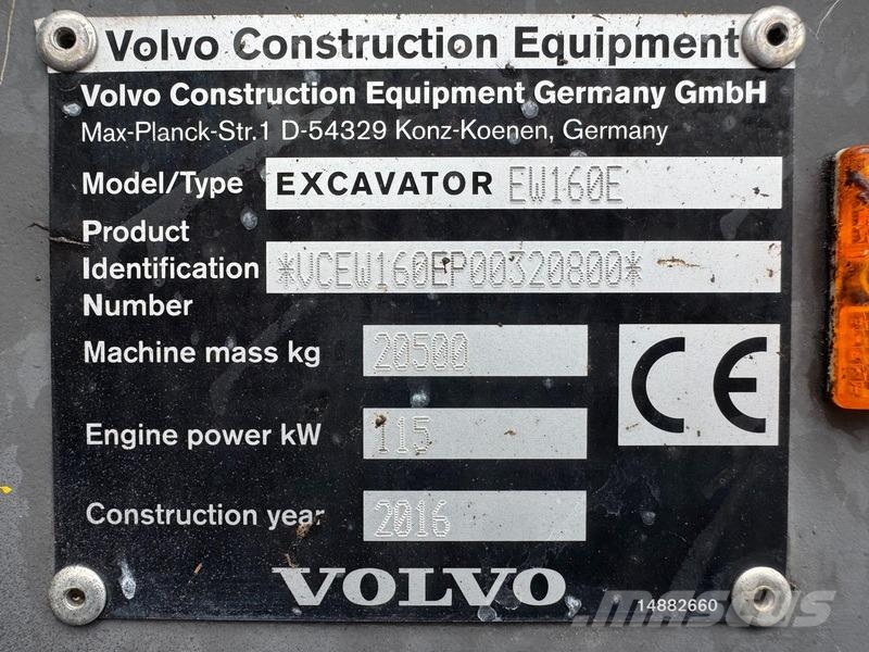 Volvo EW 160 E Kolesové rýpadlá