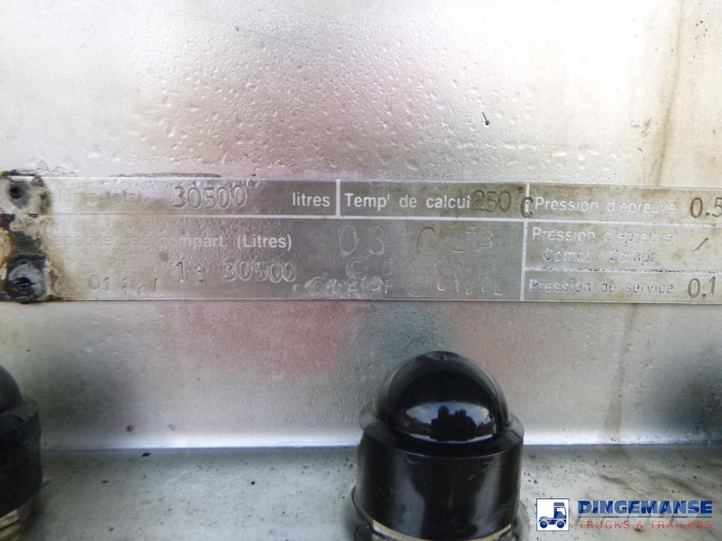 Magyar Bitumen / heavy oil tank inox 30.2 m3 / 1 comp + A Poluprikolice cisterne