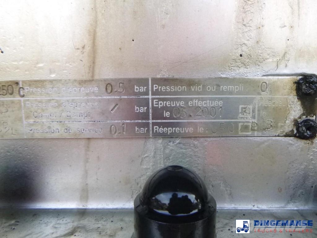 Magyar Bitumen / heavy oil tank inox 30.2 m3 / 1 comp + A Poluprikolice cisterne