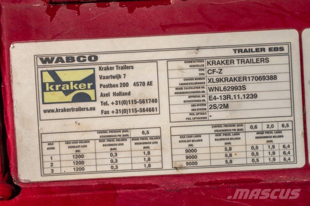 Kraker WALKING FLOOR CF 200-92 m3 Walking floor - semi