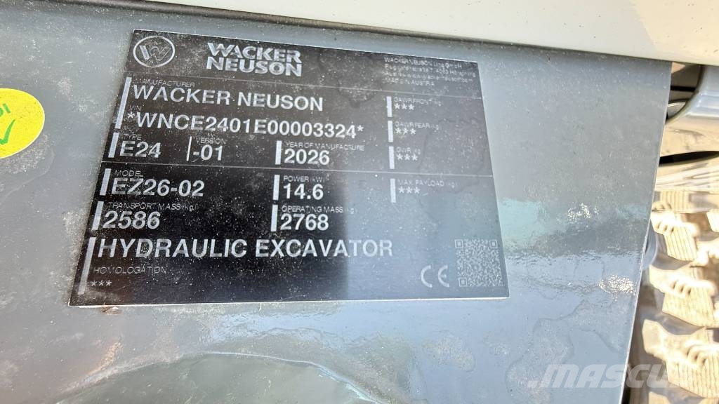 Wacker Neuson EZ26 Lagermaskin Luleå Rupsgraafmachines