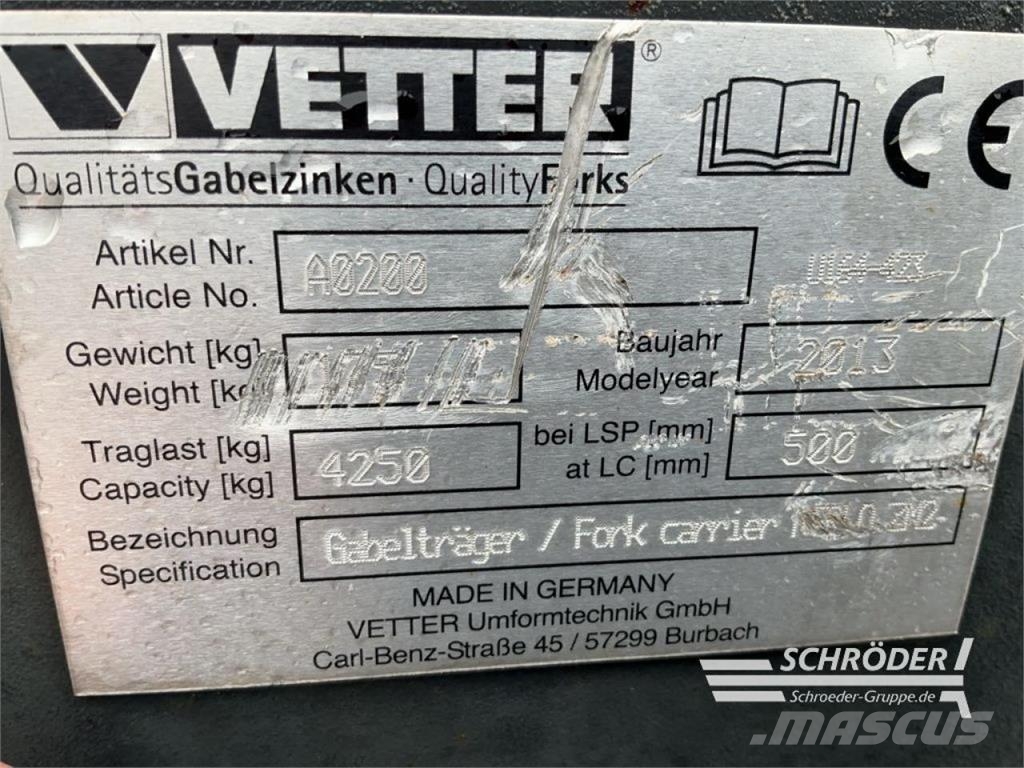 Merlo GABELTRÄGER 1,50 M FEM III ZM 2 شوكات