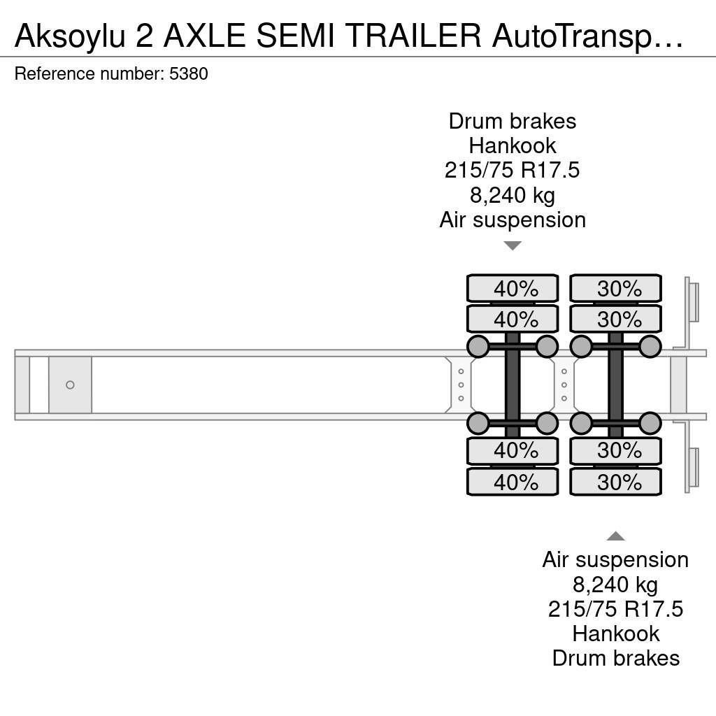 AKSOYLU 2 AXLE SEMI TRAILER AutoTransporter 4 Load Полуремаркета за превоз на автомобили
